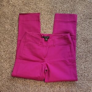 White House Black Market Fuchsia Slim Ankle Pants
